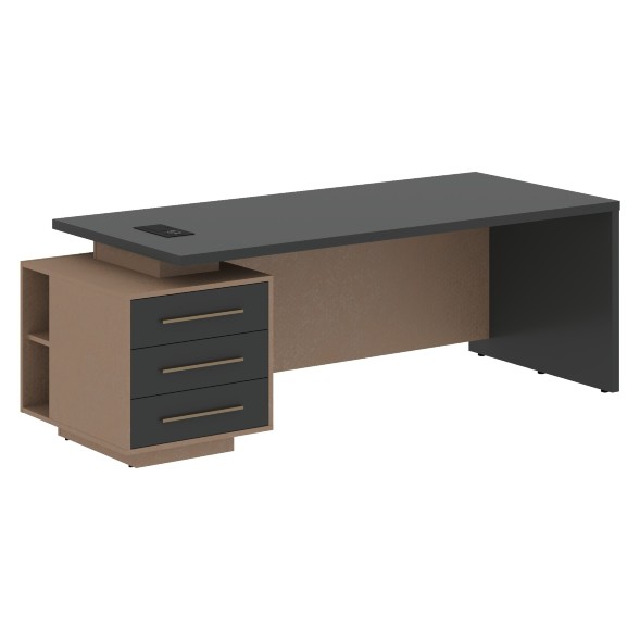 Стол руководителя с тумбой VCT 2290(L) 2200х900х750 VELION в Салехарде 