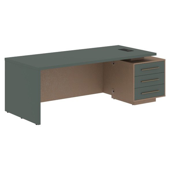 Стол руководителя с тумбой VCT 2290(R) 2200х900х750 VELION в Салехарде 