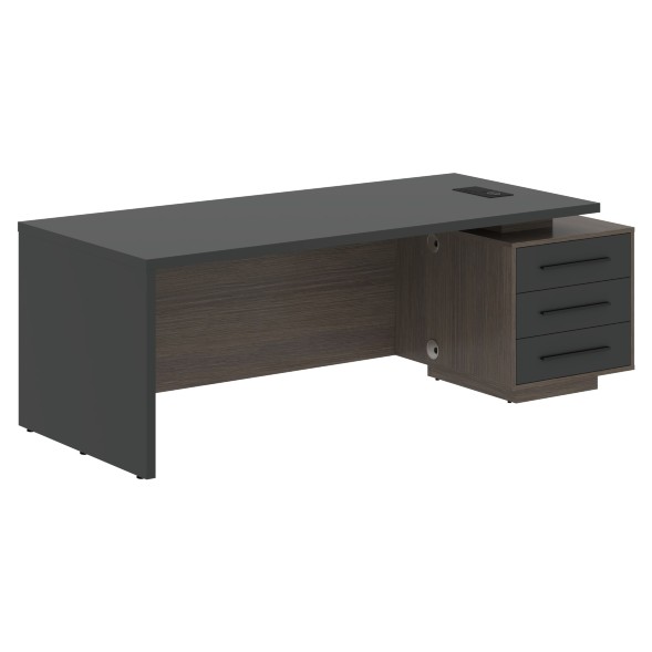 Стол руководителя с тумбой VCT 2290(R) 2200х900х750 VELION в Салехарде 