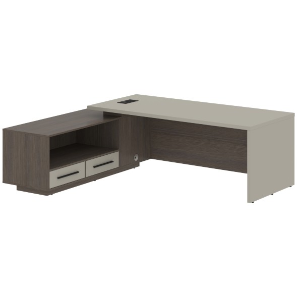 Стол руководителя с тумбой VCT 2319(L) 2300х1900х750 VELION в Салехарде 