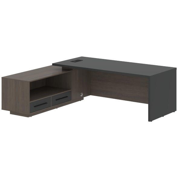 Стол руководителя с тумбой VCT 2319(L) 2300х1900х750 VELION в Салехарде 