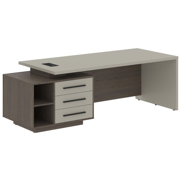 Стол руководителя с тумбой VCT 2390(L) 2300х900х750 VELION в Салехарде 