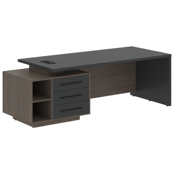 Стол руководителя с тумбой VCT 2390(L) 2300х900х750 VELION в Салехарде 